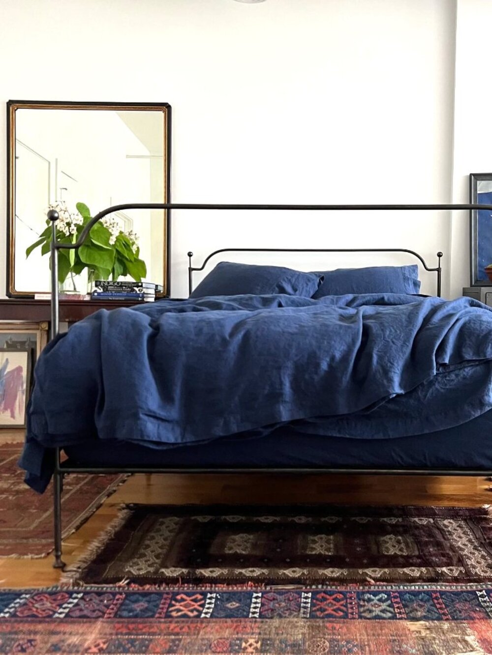 Set of Two Pure Linen Single Duvet Covers with matching Pillowcases